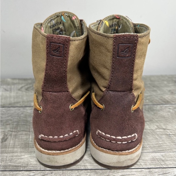 Sperry Top Sider Duck Lace Up Women’s Brown Leather Driving Shoes Boots Size 7.5 - Picture 6 of 9